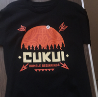 Cukui Small Native Sun Black T-shirt