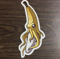 Squid Banana Sticker
