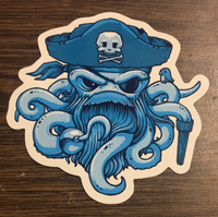 Octopus Pirate Sticker Large