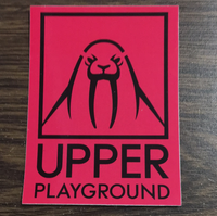 Upper Playground Red Logo Sticker
